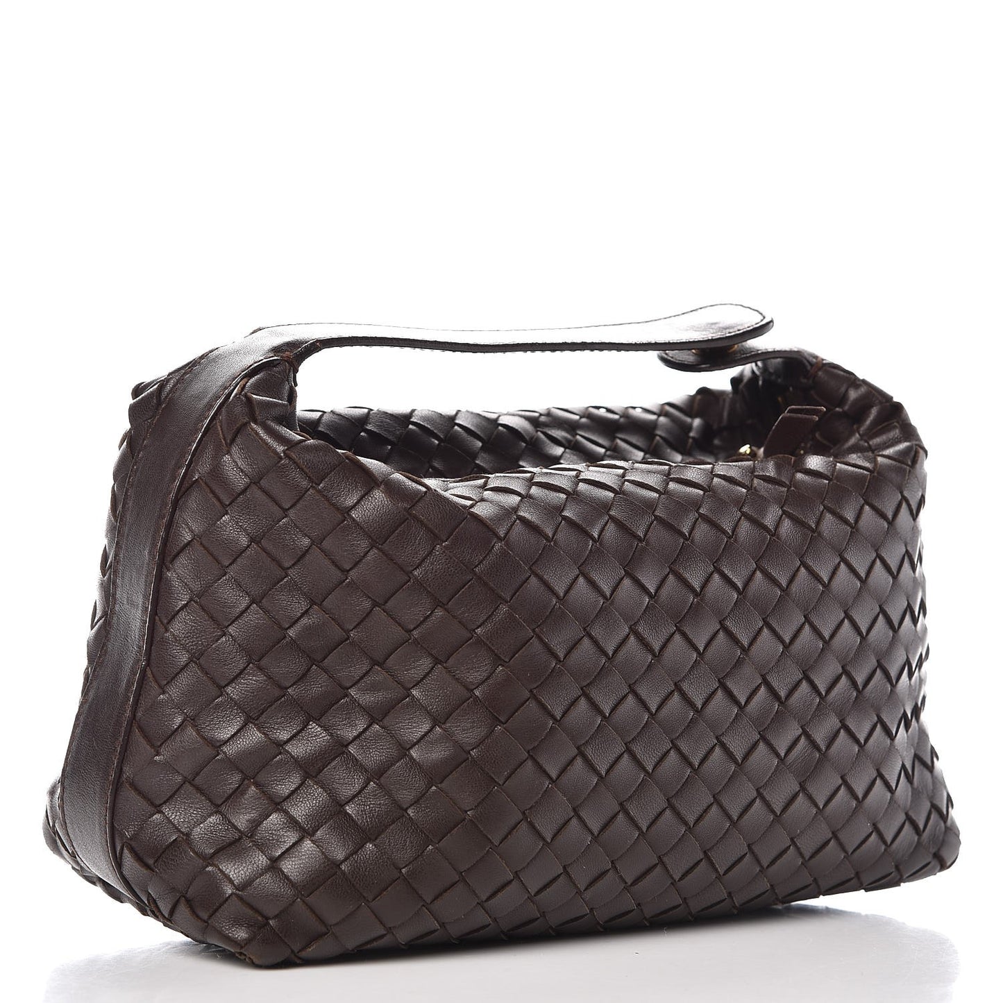 Nappa Intrecciato Large Cosmetic Case Ebano