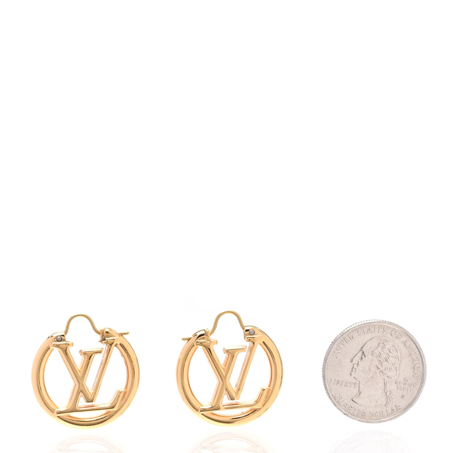 Metal Small Louise Hoop Earrings Gold