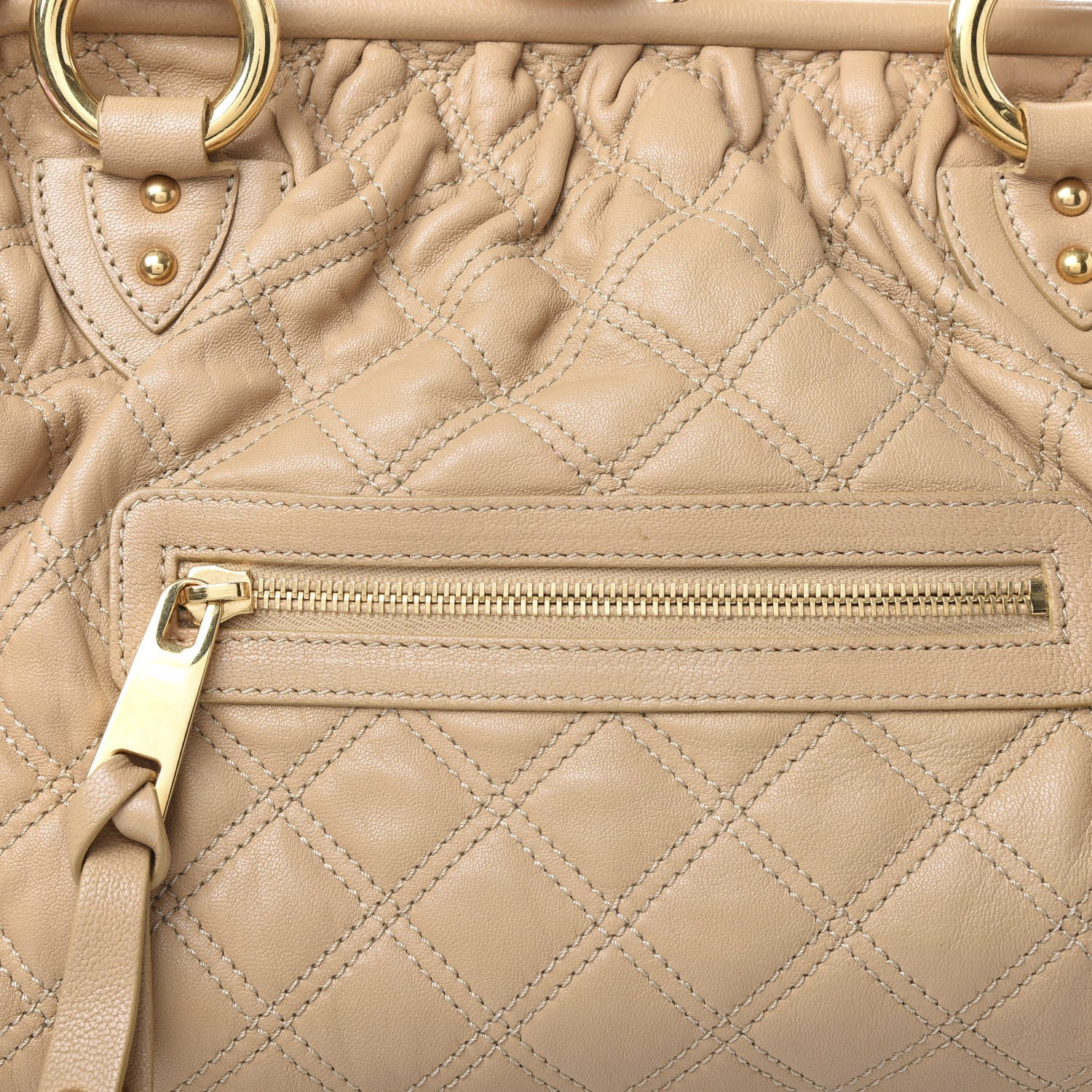 Marc Jacobs Calfskin Quilted Stam Beige 7 of 9
