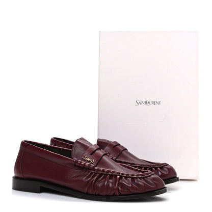 Saint Laurent Radiance Calfskin Le Loafer 15 Moccasin 40 Dark Ruby 11 of 11