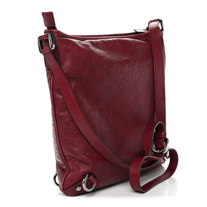 Gucci Calfskin Horsebit Embossed Abbey Messenger Red 3 of 16