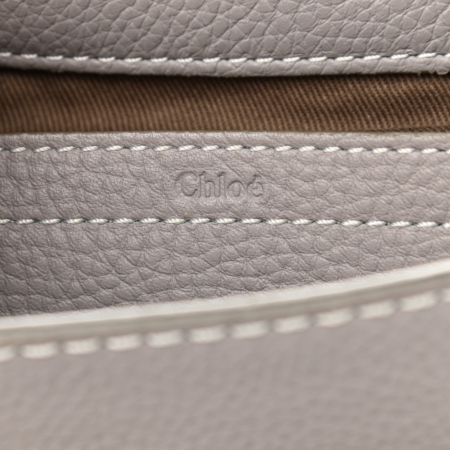 Chloe Calfskin Medium Marcie Round Crossbody Bag Cashmere Grey 6 of 11