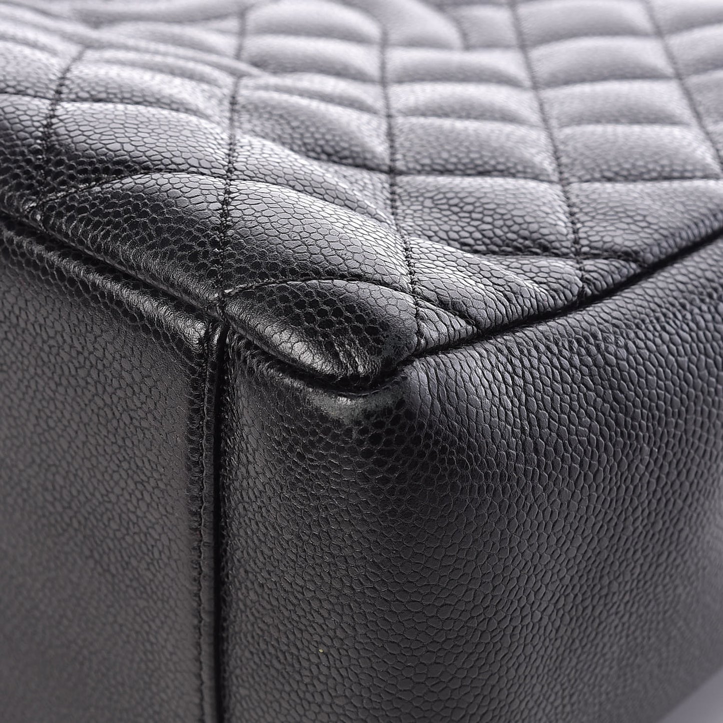 Caviar Quilted Grand Shopping Tote GST Black