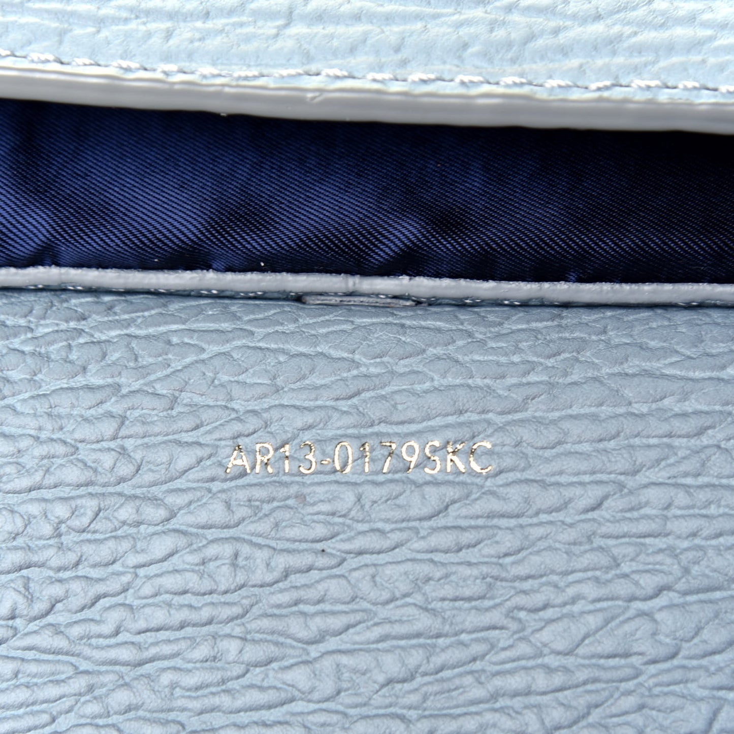 Textured Calfskin Medium Pashli Satchel Light Blue