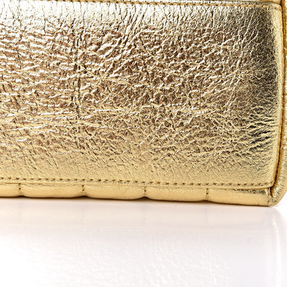 Saint Laurent Metallic Calfskin Y Quilted Small Loulou Monogram Chain Satchel Gold 14 of 16