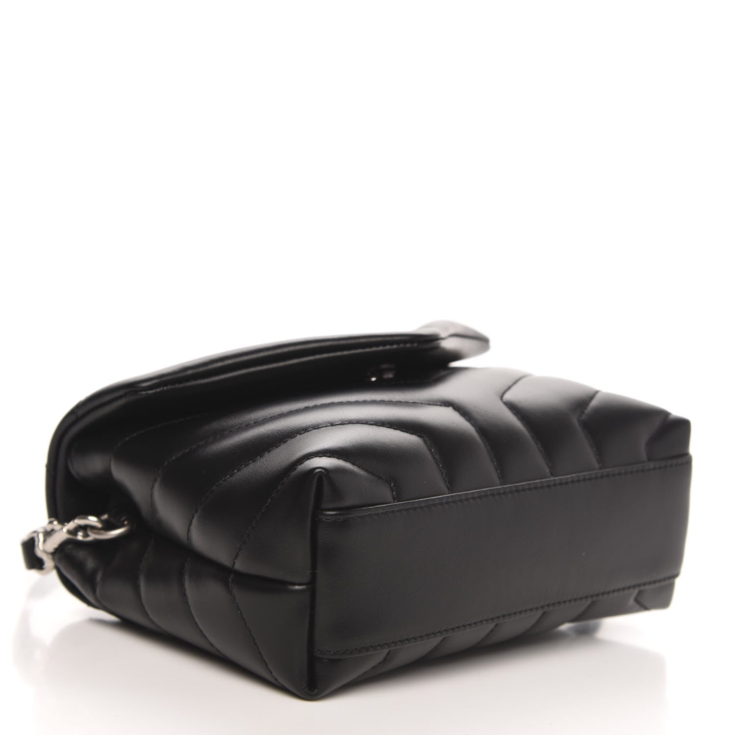 Saint Laurent Calfskin Y Quilted Monogram Toy Loulou Crossbody Bag Black 4 of 10