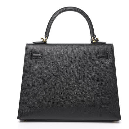 Hermes Epsom Kelly Sellier 25 Black 4 of 27