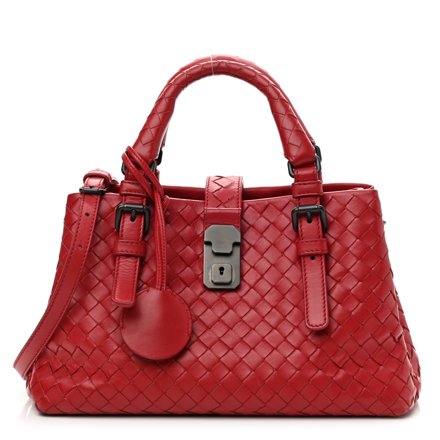 Calfskin Intrecciato Mini Roma Red