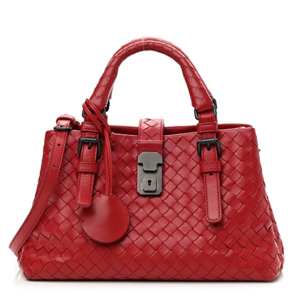 Bottega Veneta Calfskin Intrecciato Mini Roma Red 1 of 11