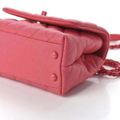 Chanel Caviar Quilted Incognito Extra Mini Coco Handle Flap Pink 7 of 10