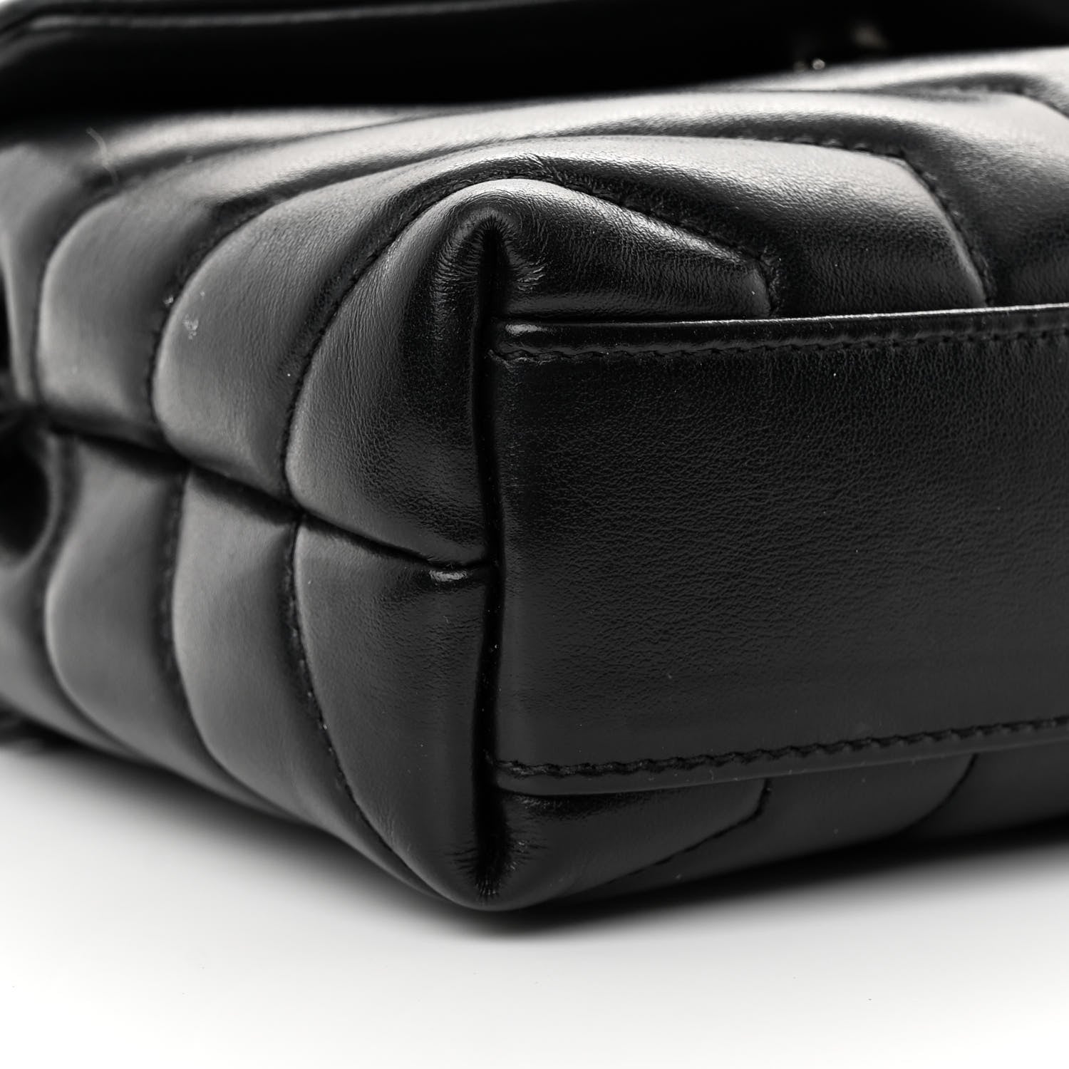 Saint Laurent Calfskin Y Quilted Monogram Toy Loulou Crossbody Bag Black 10 of 14