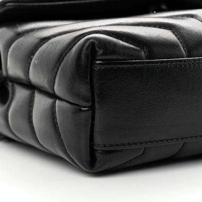 Saint Laurent Calfskin Y Quilted Monogram Toy Loulou Crossbody Bag Black 10 of 14