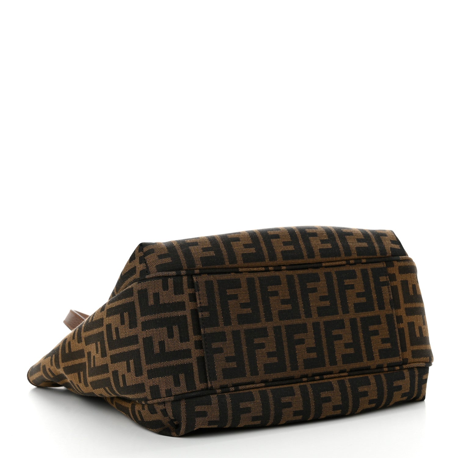 Fendi Zucca Vitello Artic Medium Shopping Tote Tobacco Castagna 4 of 10