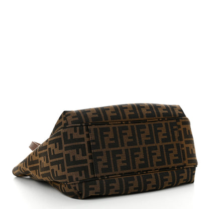 Fendi Zucca Vitello Artic Medium Shopping Tote Tobacco Castagna 4 of 10