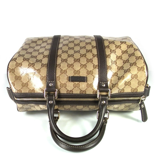 Gucci Crystal Monogram Dollar Calfskin Medium Joy Boston Beige Ebony Testa di Moro 3 of 9