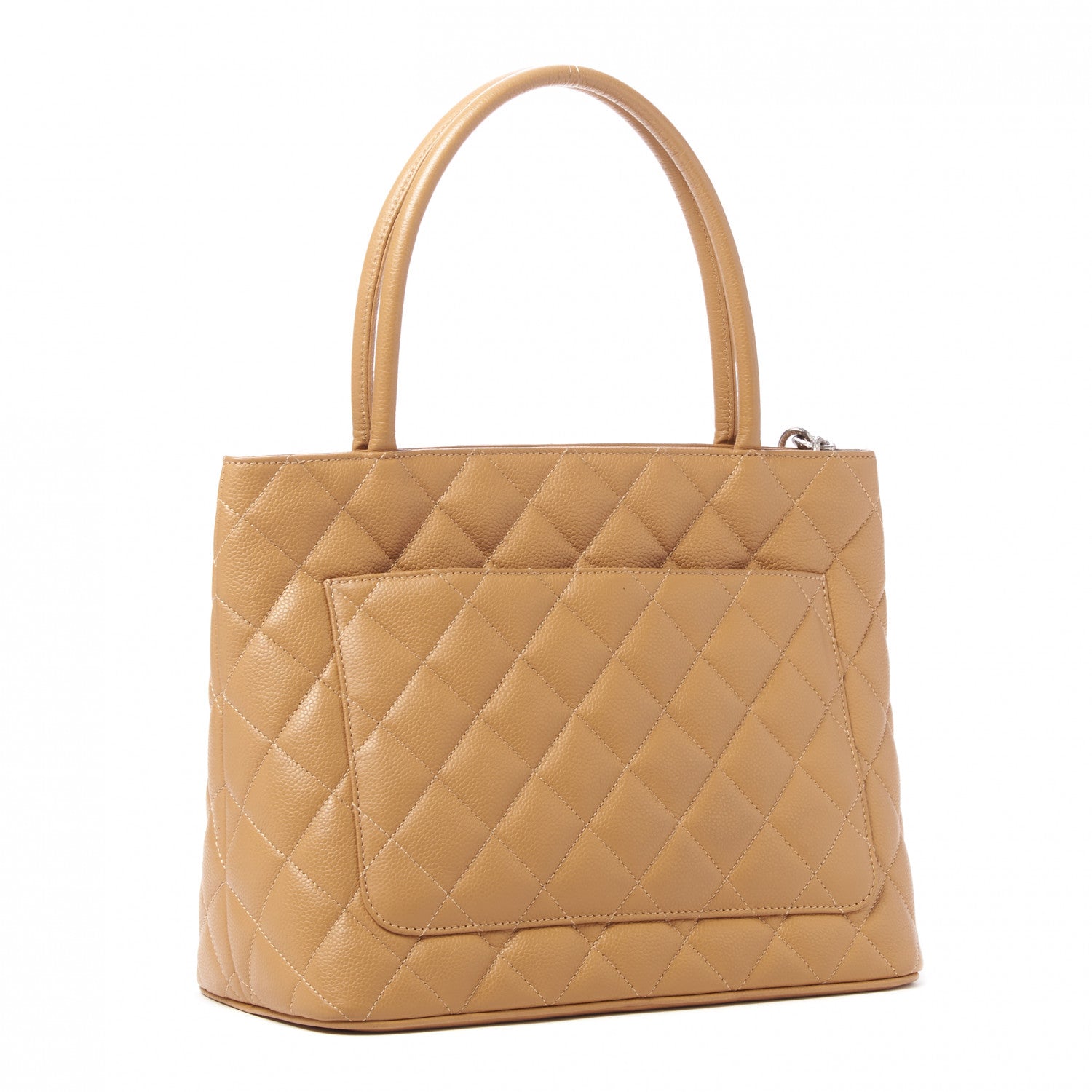 Chanel Caviar Quilted Medallion Tote Beige 3 of 10