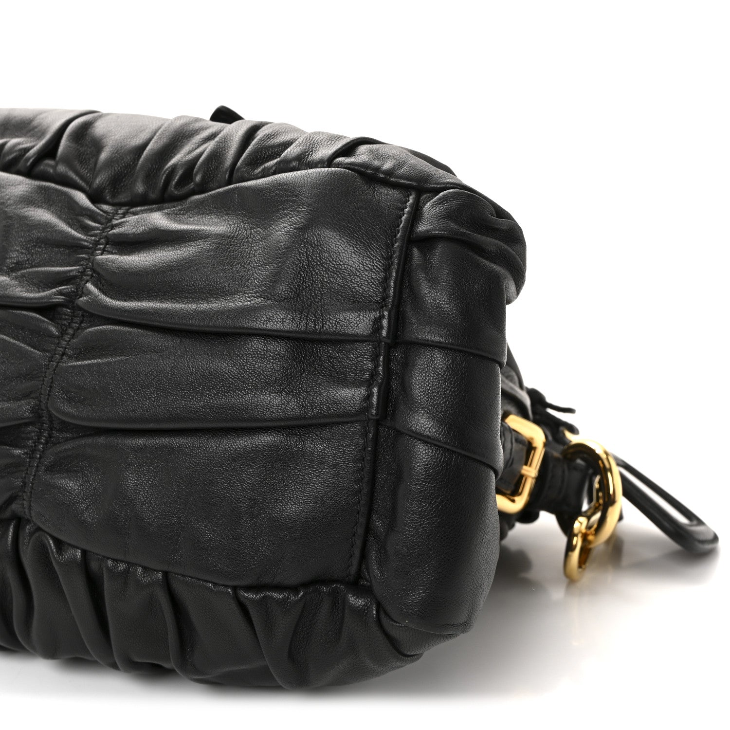Prada Nappa Gaufre Shopping Satchel Black 9 of 9