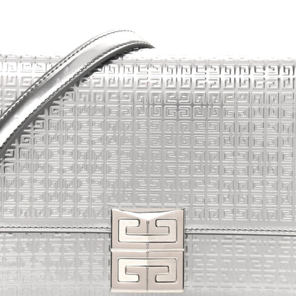 Givenchy Metallic Calfskin 4G Embossed Small 4G Crossbody Silver 9 of 9
