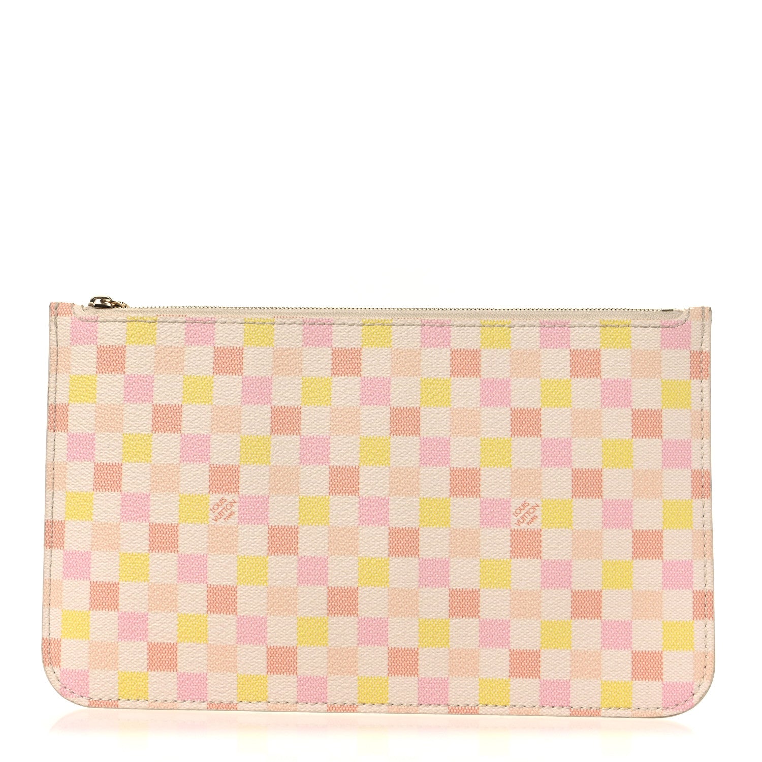 Louis Vuitton Damierlicious Neverfull Pochette Rose Peach 1 of 9