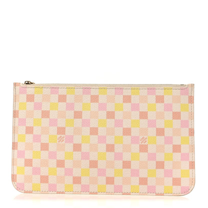 Louis Vuitton Damierlicious Neverfull Pochette Rose Peach 1 of 9