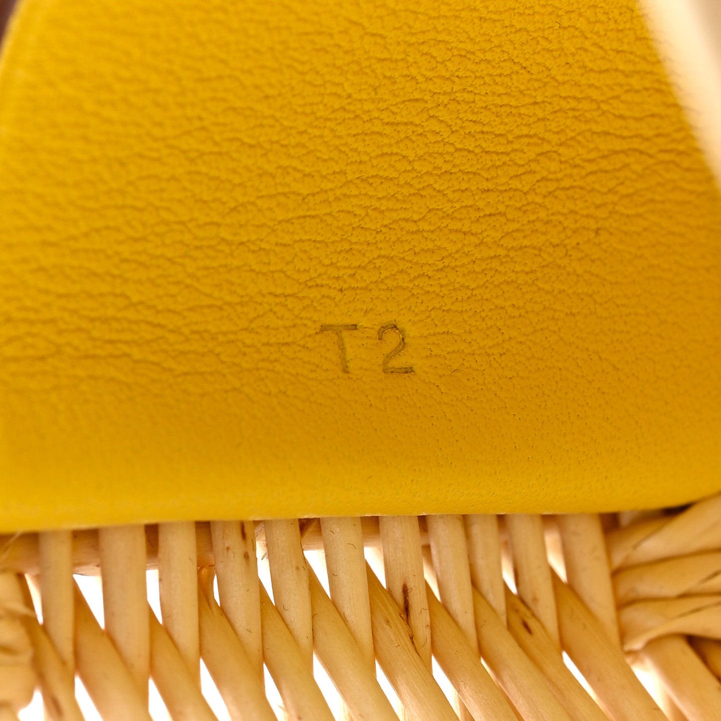 Wicker Barenia Medor Picnic Cuff Bracelet T2 Jaune de Naples