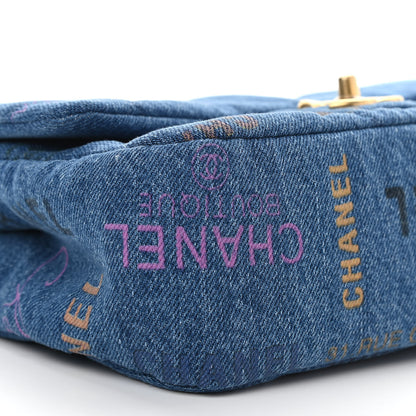Chanel Denim Quilted Mini Denim Mood Rectangular Flap Blue Multicolor 9 of 10