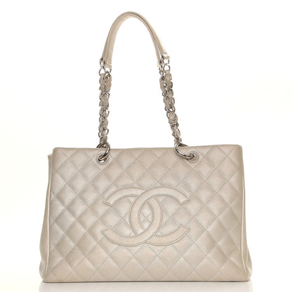 Chanel Caviar Quilted Grand Shopping Tote GST Pearl 1 of 11
