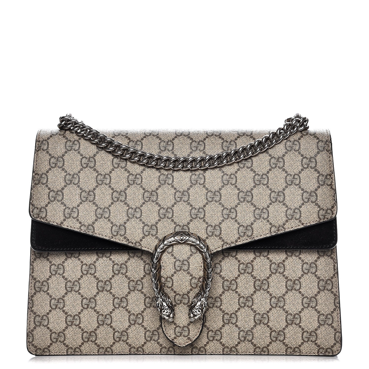 Gucci GG Supreme Monogram Medium Dionysus Shoulder Bag Black 1 of 9
