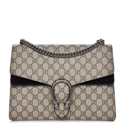 Gucci GG Supreme Monogram Medium Dionysus Shoulder Bag Black 1 of 9