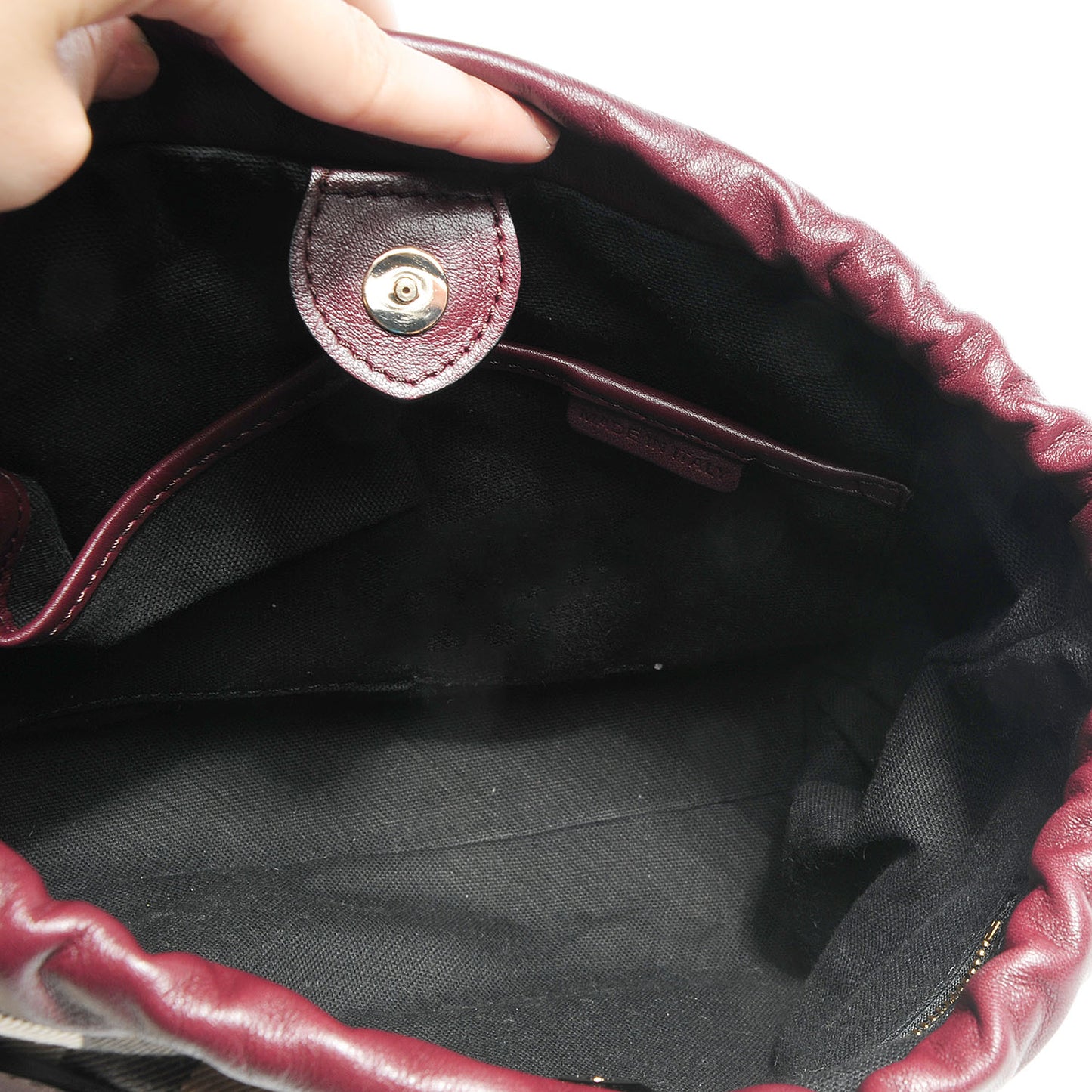 Calfskin House Check Little Crush Deep Claret