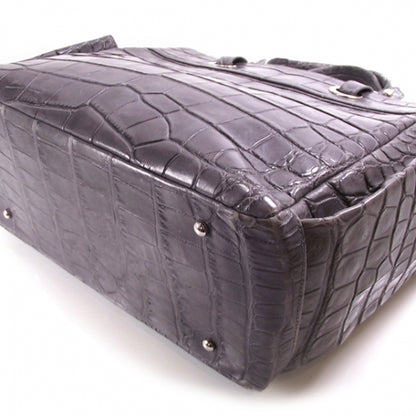 Chanel Crocodile Shopping Tote Gray 6 of 15