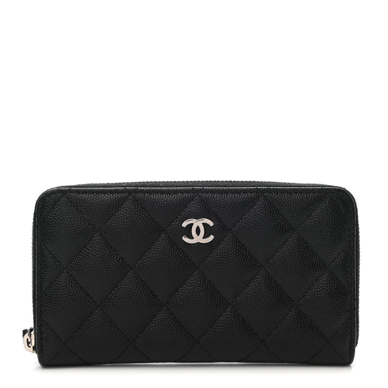 Chanel Caviar Quilted Medium Zip Around Wallet Black 1 of 9