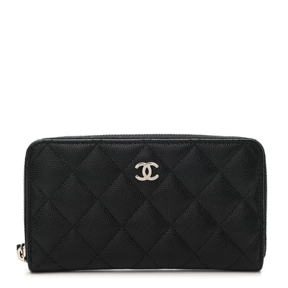 Chanel Caviar Quilted Medium Zip Around Wallet Black 1 of 9