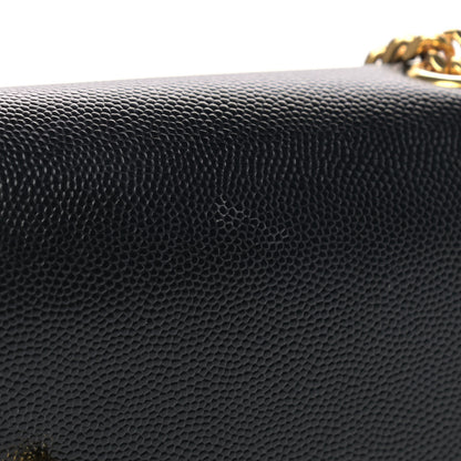Saint Laurent Grain De Poudre Medium Classic Monogram Kate Satchel Black 8 of 10