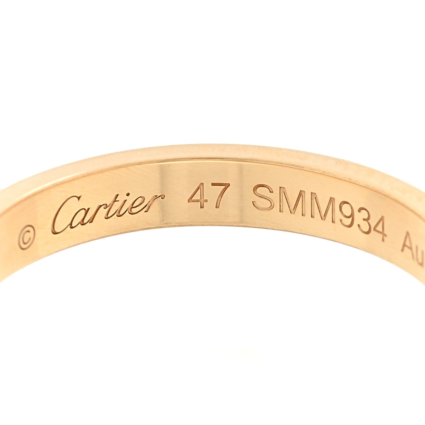18K Yellow Gold Diamond 2.6mm LOVE Paved Band Ring 47 4
