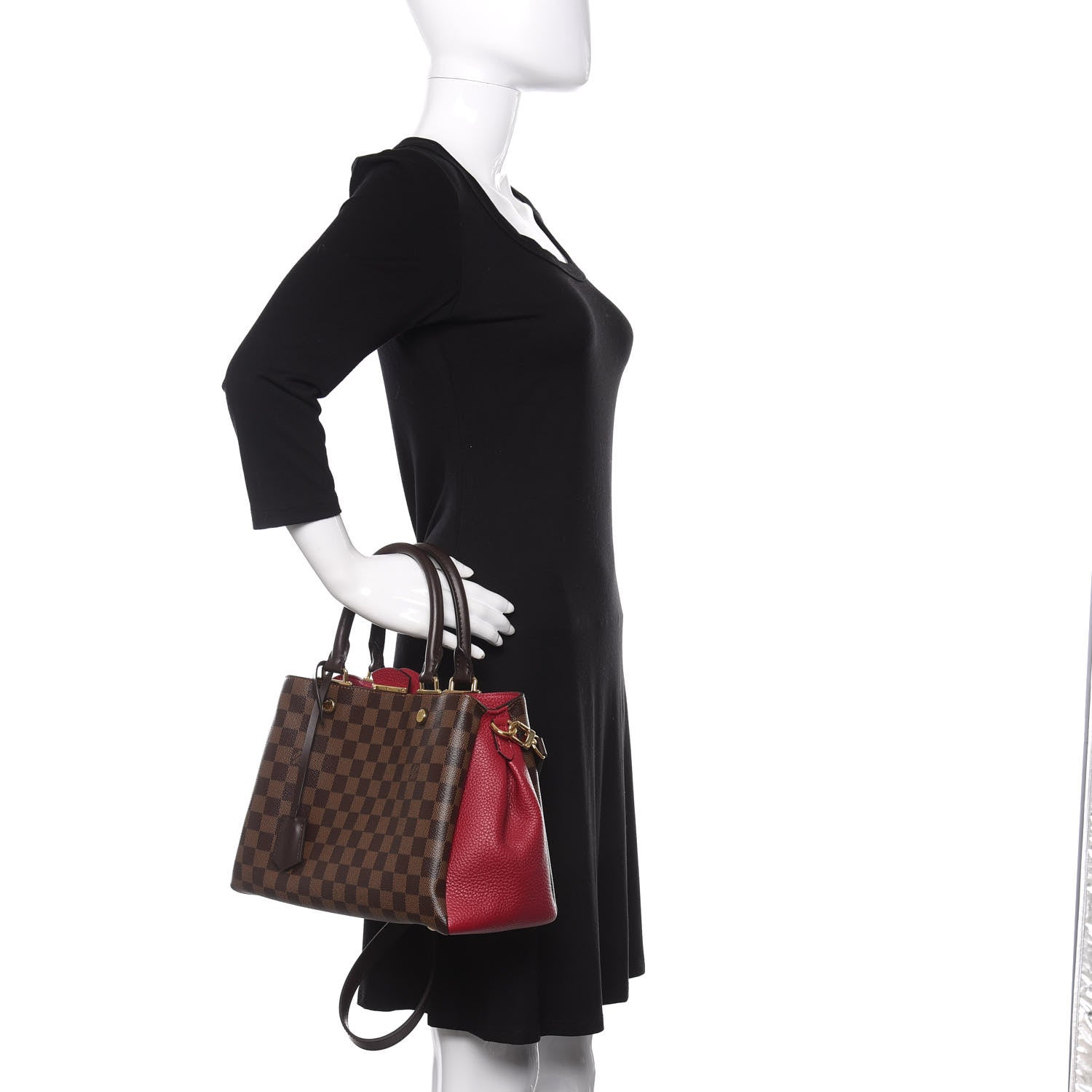 Louis Vuitton Damier Ebene Cuir Taurillon Brittany Bordeaux 3 of 10