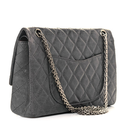 Chanel Aged Calfskin Quilted 50th Anniversary 2.55 Reissue Flap 226 Grey 3 of 14