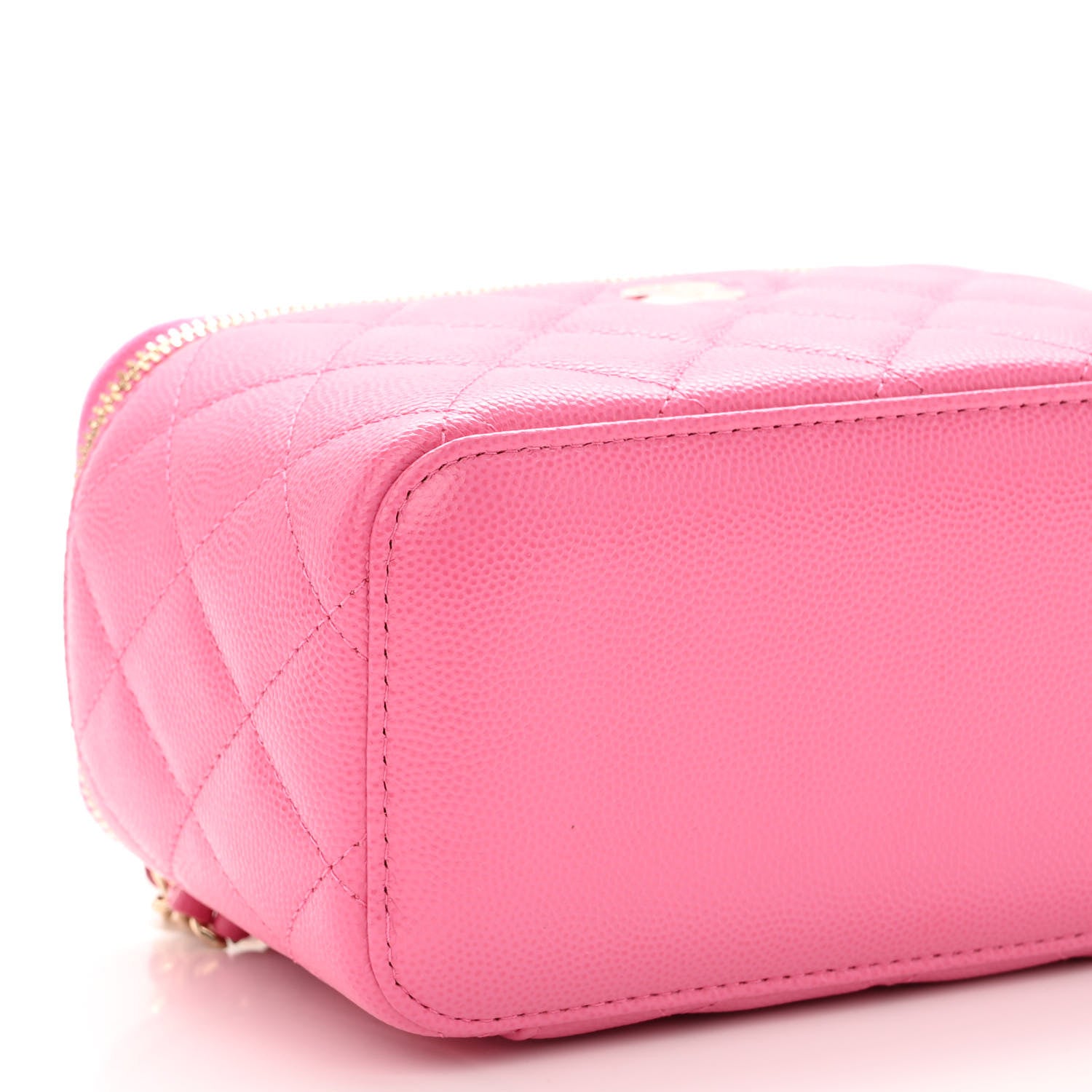 Chanel Caviar Quilted Small Vanity Case With Chain Pink 8 of 9