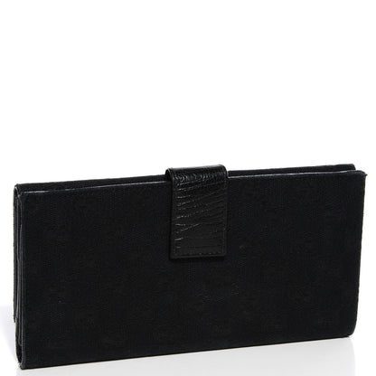 Gucci Monogram Hasler Continental Wallet Black 2 of 11