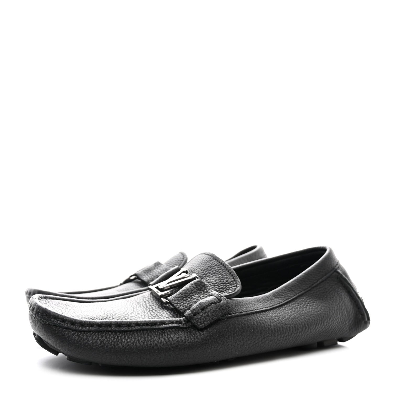 Louis Vuitton Taiga Mens Monte Carlo Car Shoe Moccasin Loafers 45 Black 3 of 11