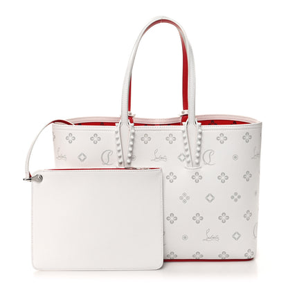 Christian Louboutin Calfskin Loubinthesky Mini East West Cabata Tote White 1 of 11