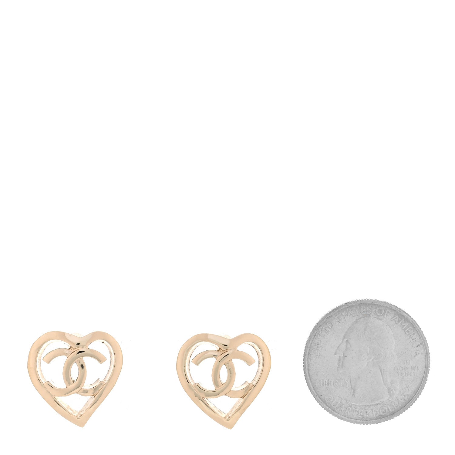 Chanel Metal CC Heart Coco In Love Earrings Gold 2 of 6