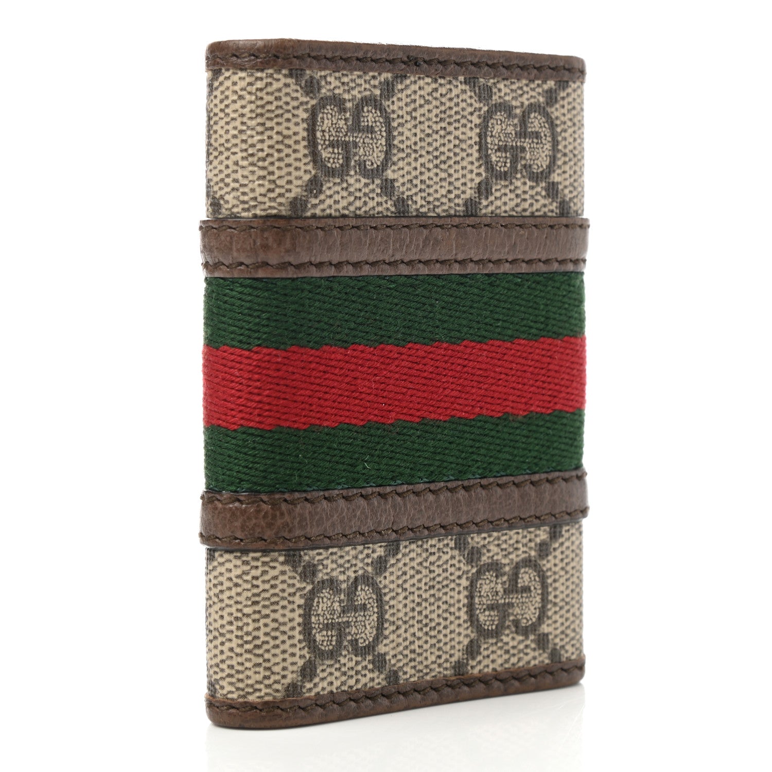 Gucci GG Supreme Monogram Web Ophidia 6 Key Holder Case Beige New Acero 3 of 8