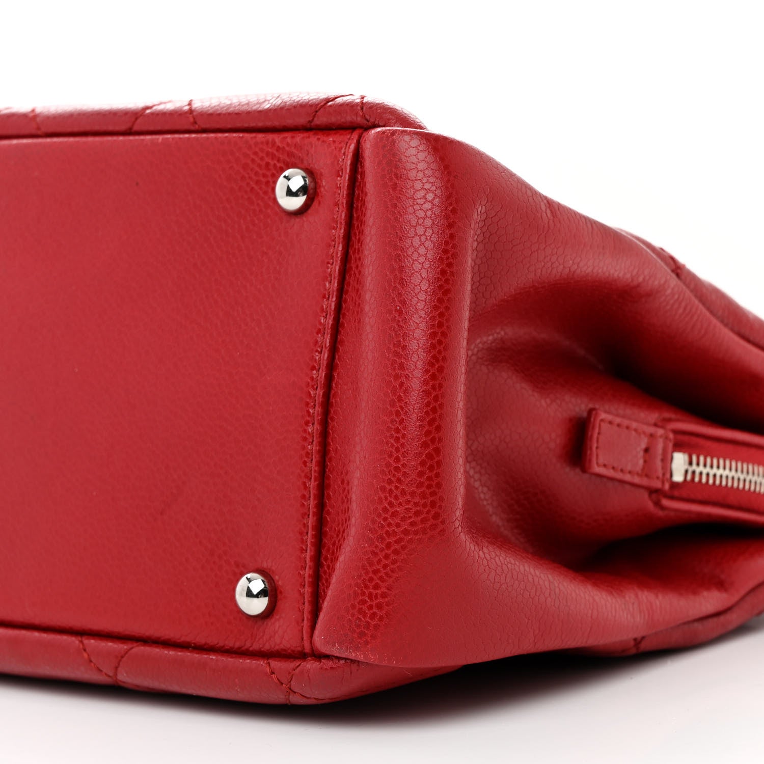 Chanel Caviar Quilted Timeless CC Soft Tote Red 12 of 14