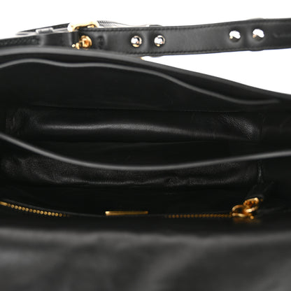 Prada Calfskin Soft Sound Charms Shoulder Bag Black 5 of 10