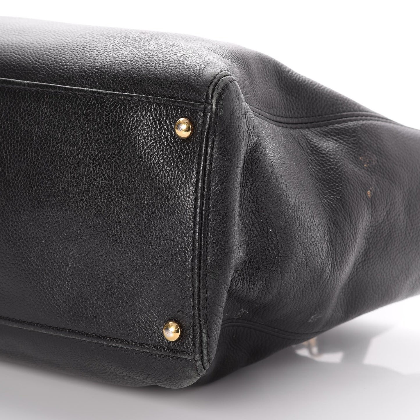 Calfskin Cerf Executive Shopper Tote Black