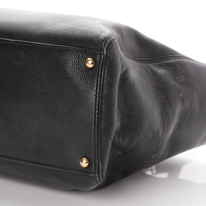 Chanel Calfskin Cerf Executive Shopper Tote Black 11 of 11
