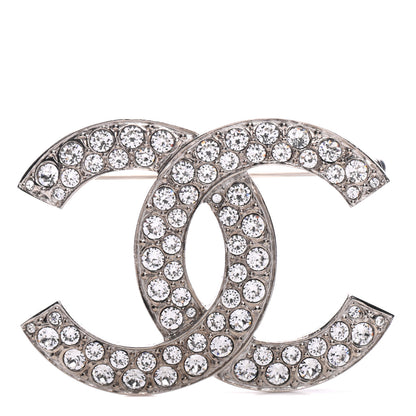 Chanel Crystal Palais Garnier CC Brooch Silver 1 of 6