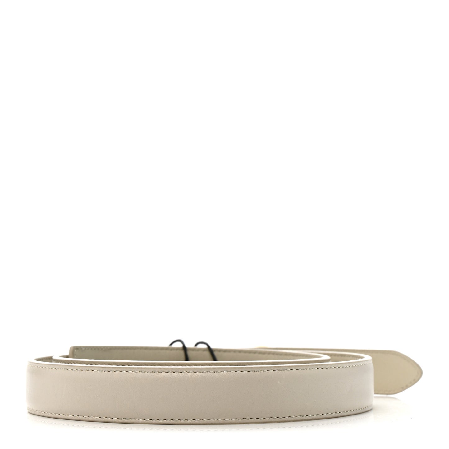 Smooth Calfskin 20mm Cintura Belt 75 30 Crema Soft