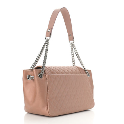 Chanel Metallic Lambskin Quilted Accordion Boy Flap Pink 3 of 10